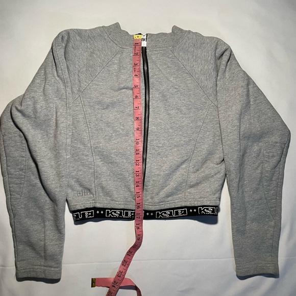 Grey cropped Ksubi jacket sweatshirt - Picture 5 of 6